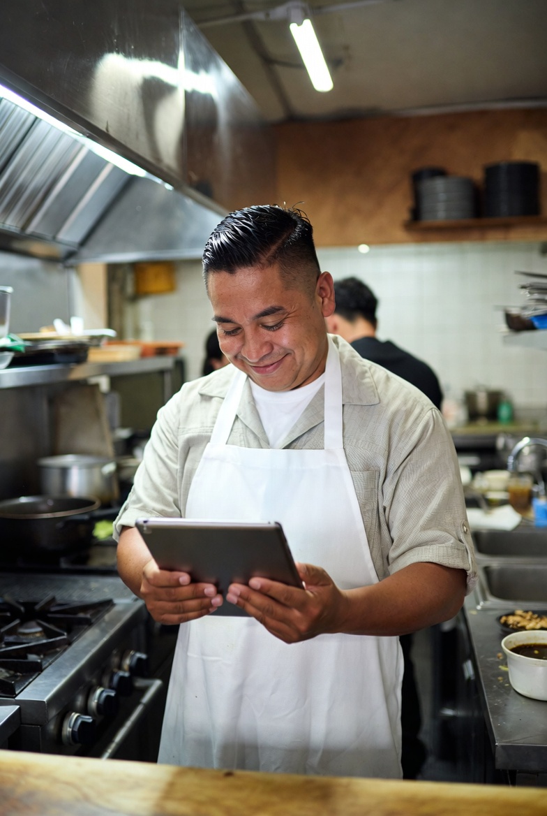 Dashboard táctil de Comango en tablet